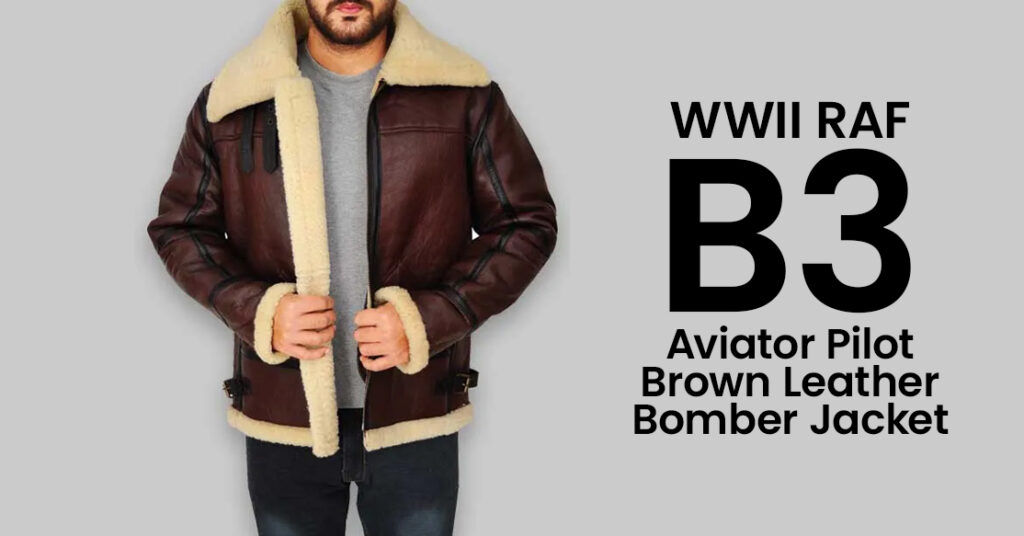 WWII RAF B3 Aviator Pilot Brown Leather Bomber Jacket Exudes Extravagance Guest Post