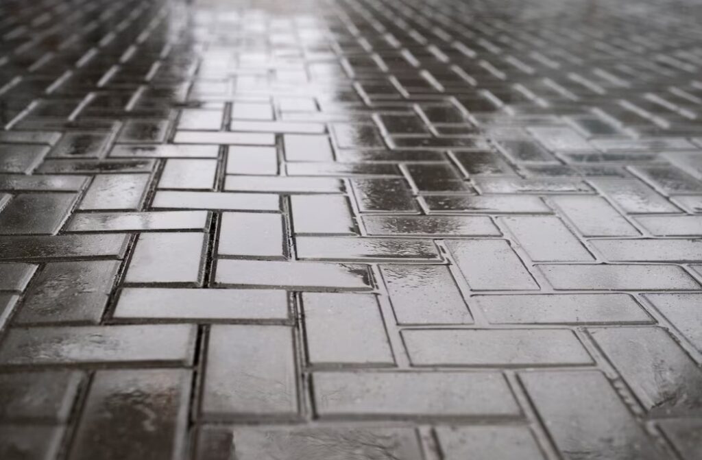 paving block basah