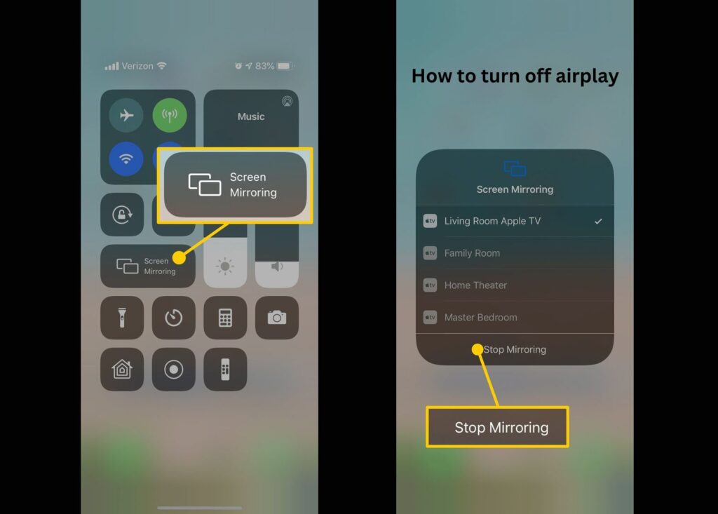 How to turn off airplay