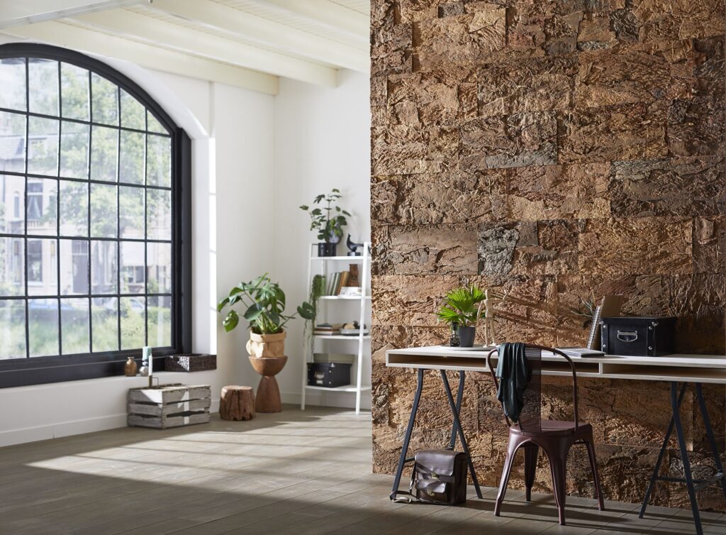 Interior-Design-Trends-of-Cork-Wallpapers-A-Natural-Elegance