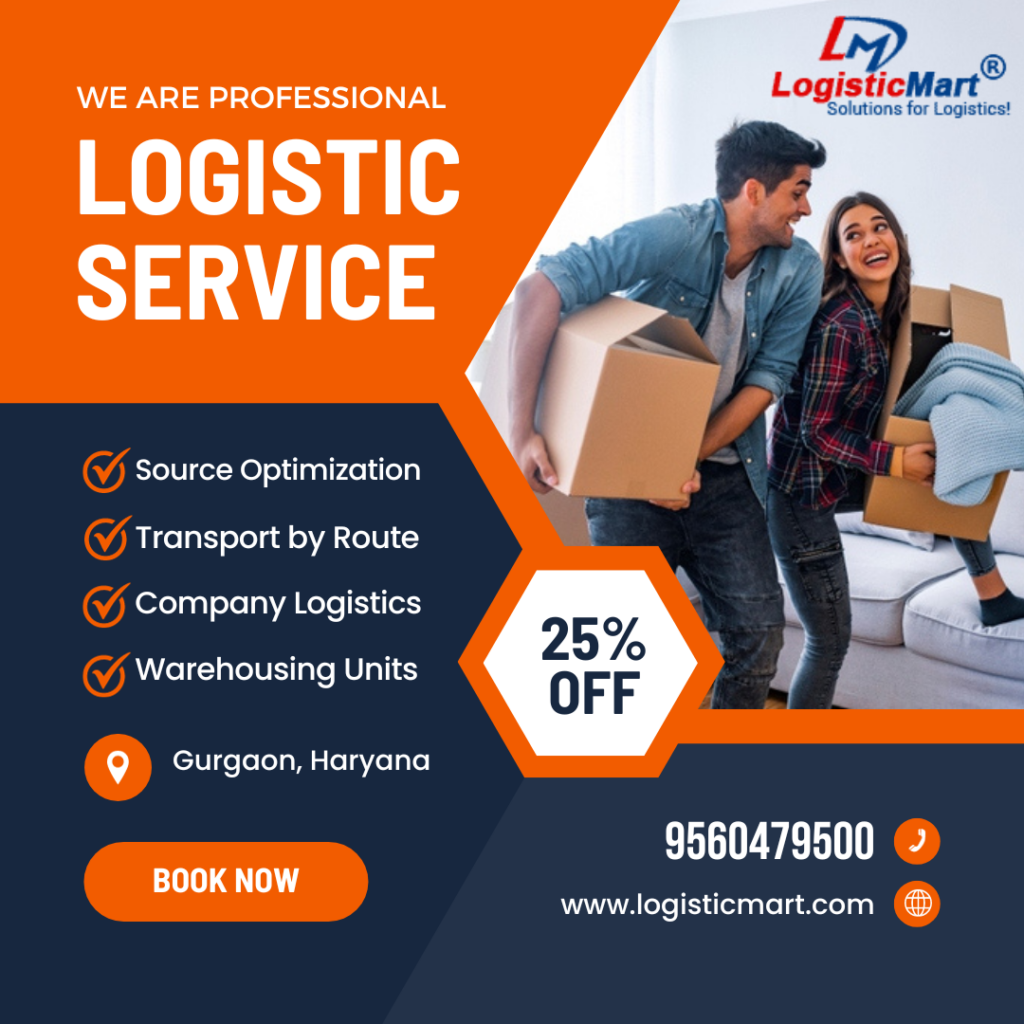 Orange Minimalist Logistic Service Instagram Post